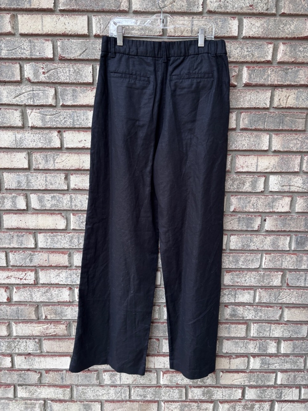 NEW GAP  Black 365 High Rise Pleated Trousers Wide Leg Pants 90's Size 4 - Picture 3 of 11